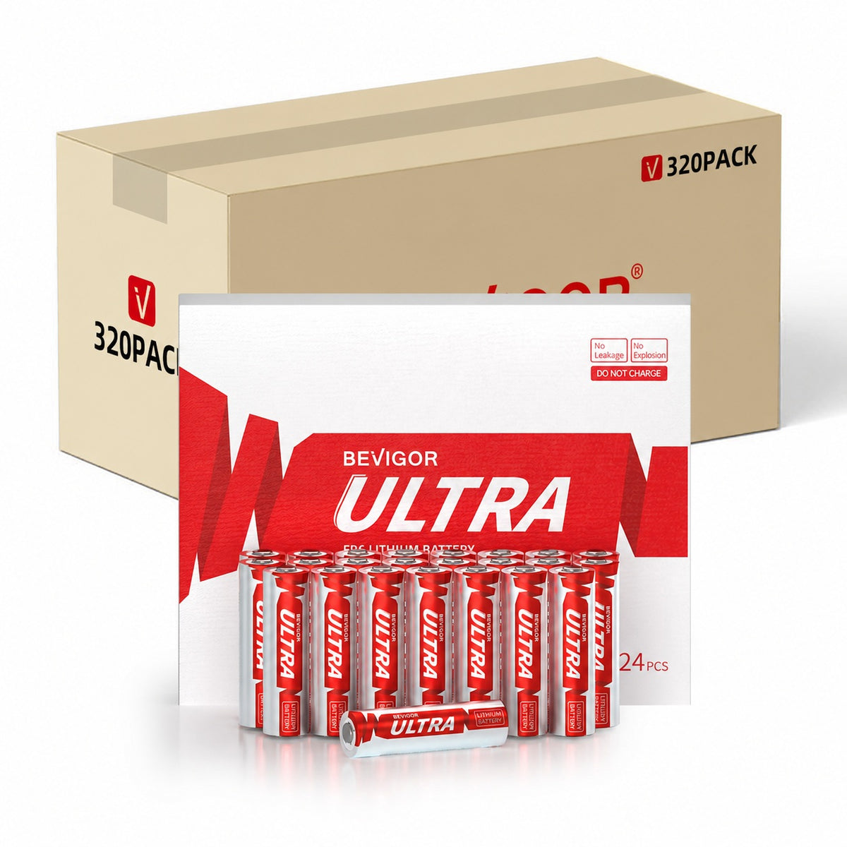 3500mAh Ultra AA Lithium Batteries Bulk Pack