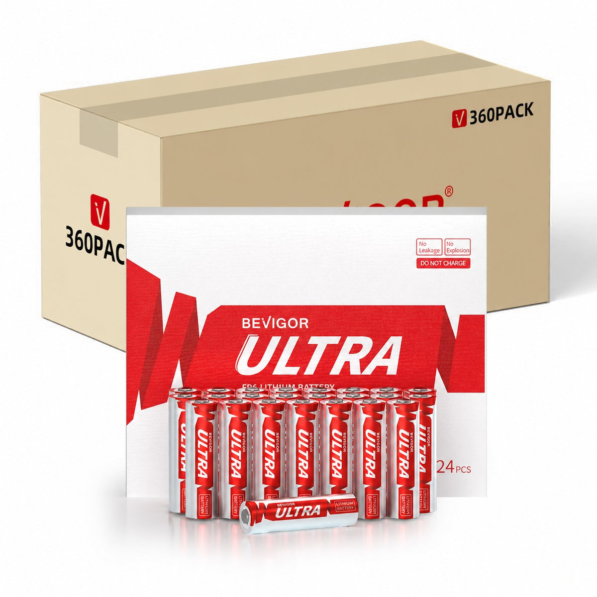 3500mAh Ultra AA Lithium Batteries Bulk Pack