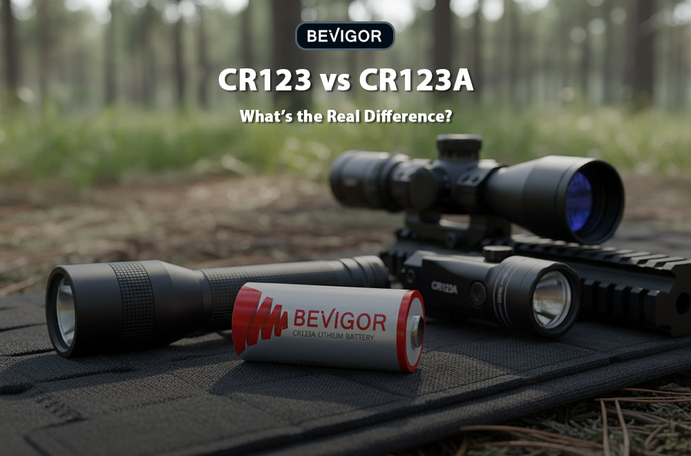 tactical flashlights and a lithium battery