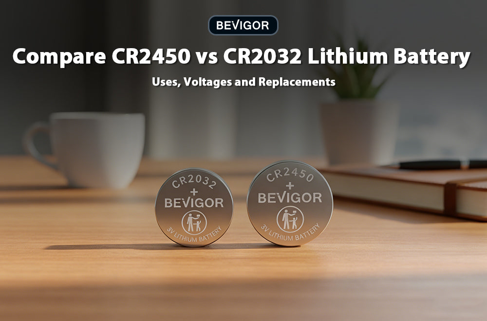 CR2450 vs CR2032 Lithium Battery