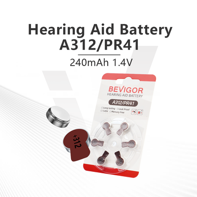hearing aid battery a321/pr41 240mAh 1.4v