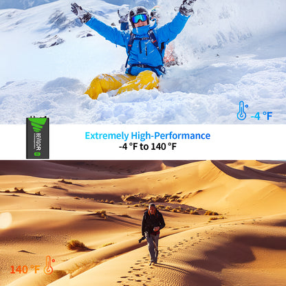 9v batteryExtremely High-Performance-4 °F to 140°F