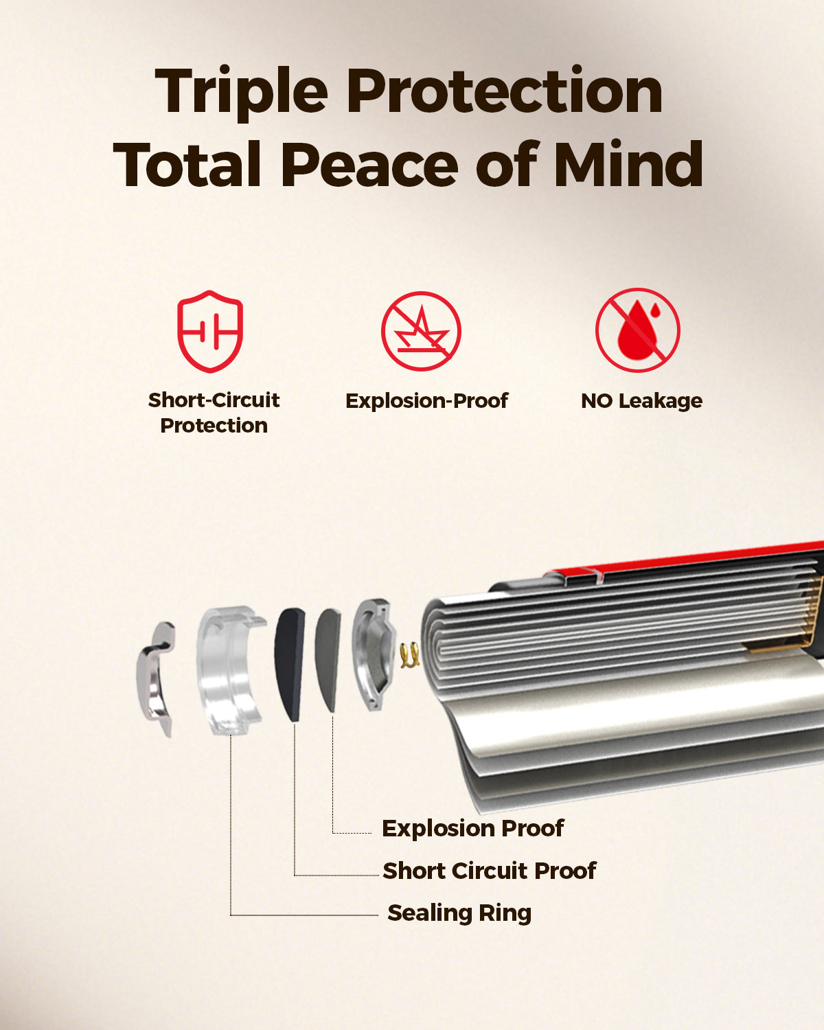 BEVIGOR Lithium AA Batteries Triple Protection