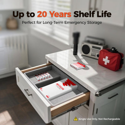 BEVIGOR Lithium AAA Batteries Up to 20 Years Shelf Life