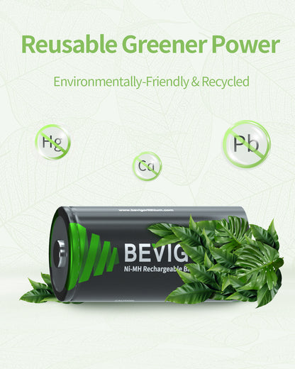 Rechagreable C Battery Reusable Greener Power
