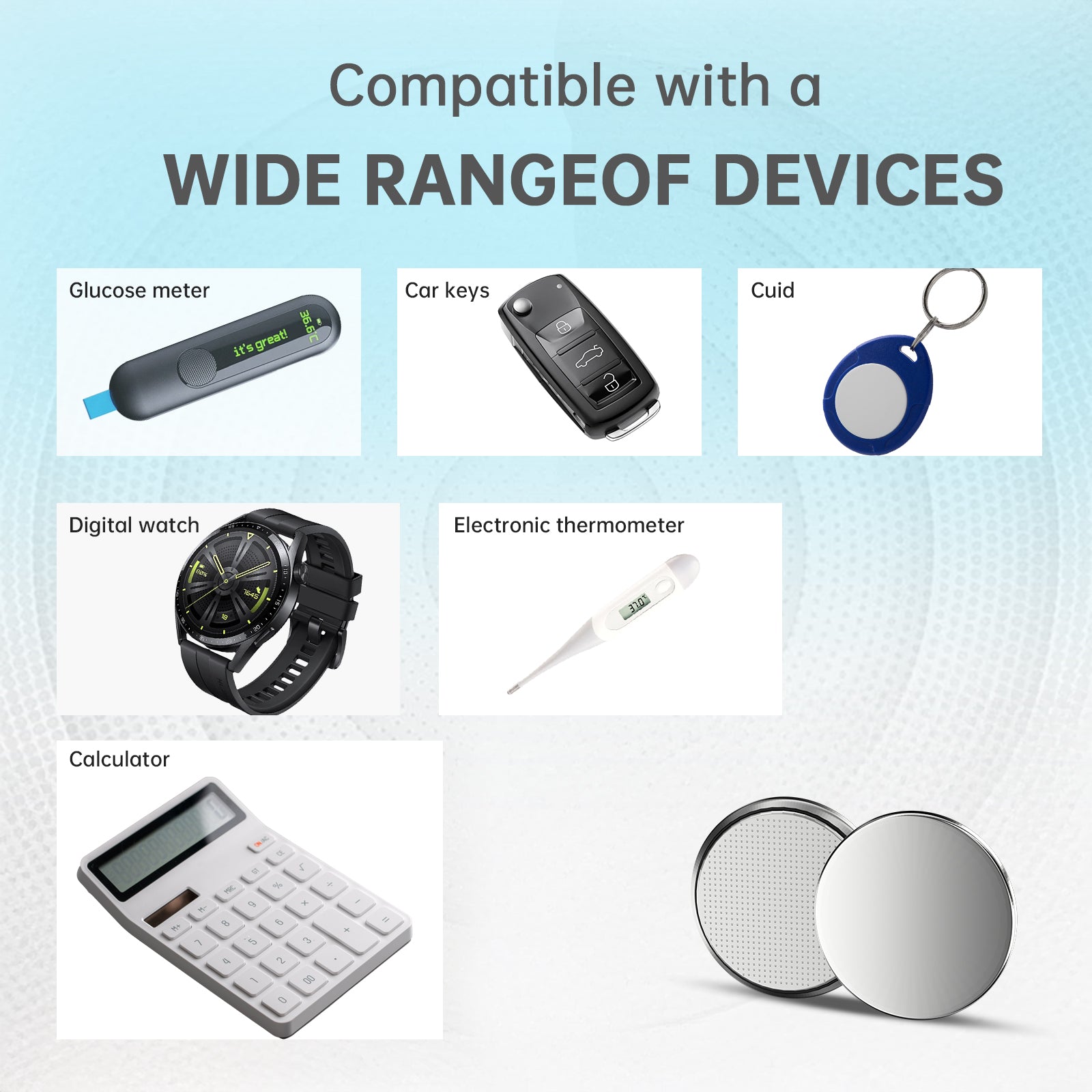 Bevigor Lithium Coin Battery wide range of Devices