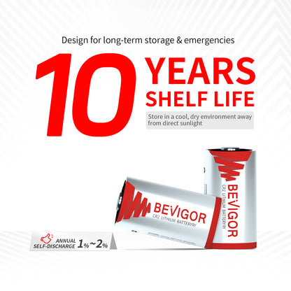 CR2 Lithium Batteries 3V Photo Batteries 10 Years Shelf Life